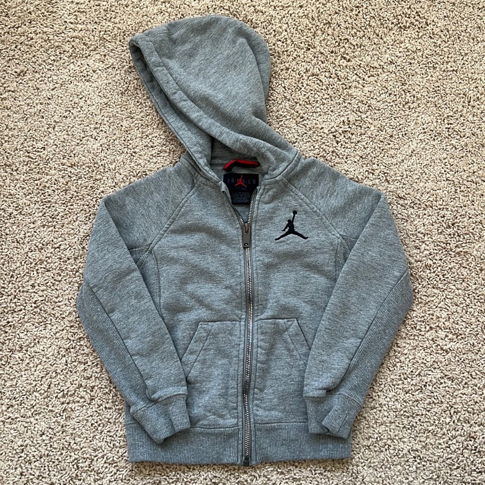 Jordan Zip Hoodie, Gray, size XS
